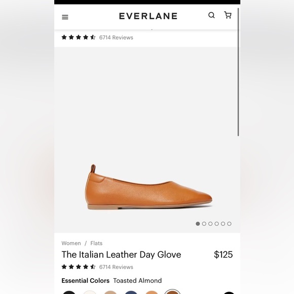 Everlane Italian Leather Day Glove ballet flat - Picture 2 of 6